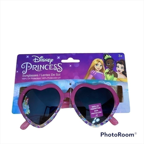Disney Princess Sunglasses Heart Shape NWT 100% UV Protection Ariel Cinderella - Picture 2 of 4